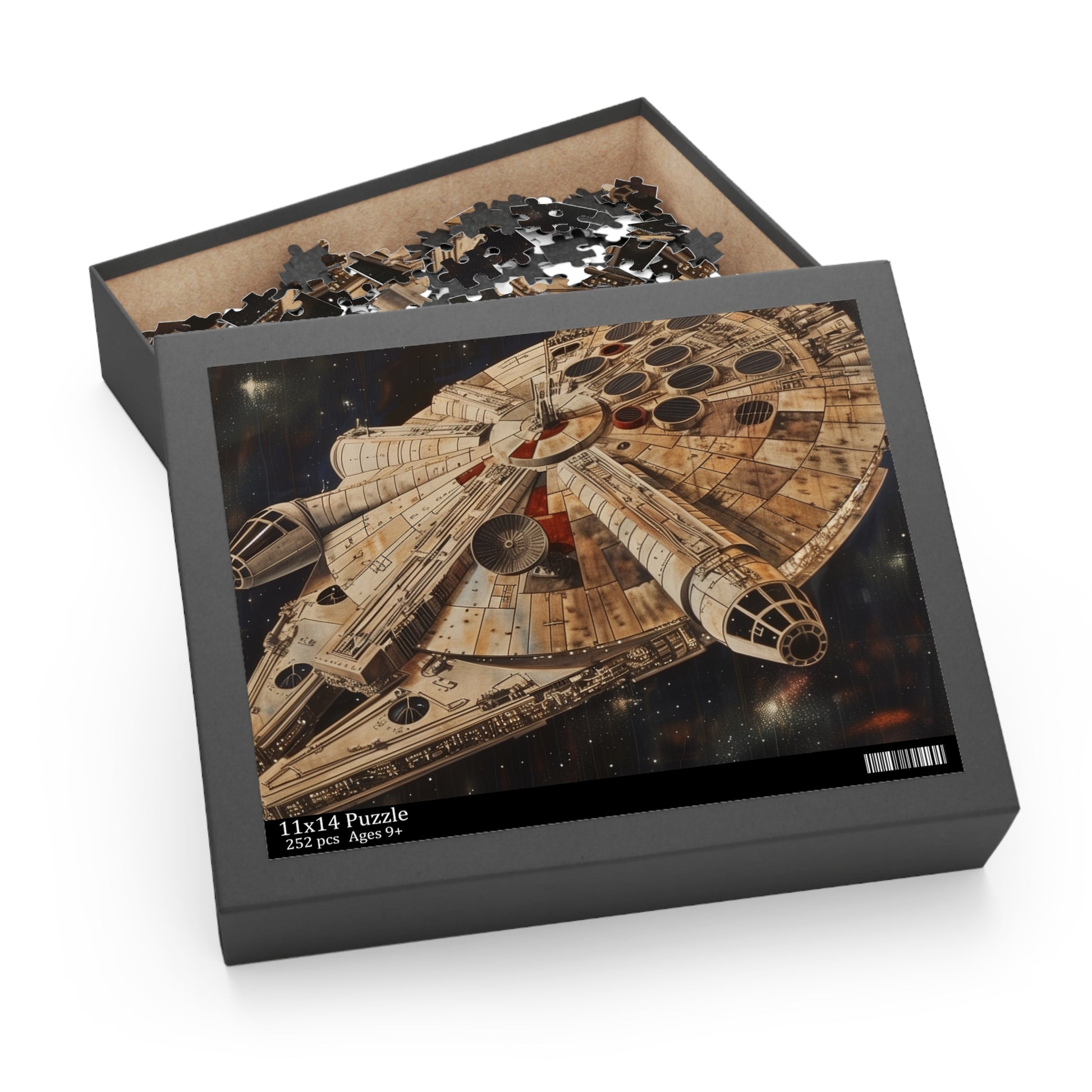 "Challenge yourself with Millennium Falcon Star Wars jigsaw puzzle, perfect for fans of the iconic franchise"