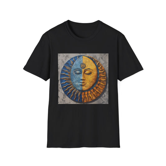 Celestial Symphony: A Mandala Sun and Moon | T-Shirt | DTG, Men's Clothing, Regular fit, T-Shirts, Unisex, Women's Clothing | Prints with Passion