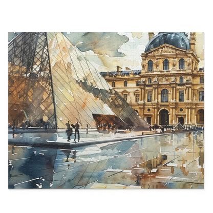 Paris Louvre Watercolor Jigsaw Puzzle