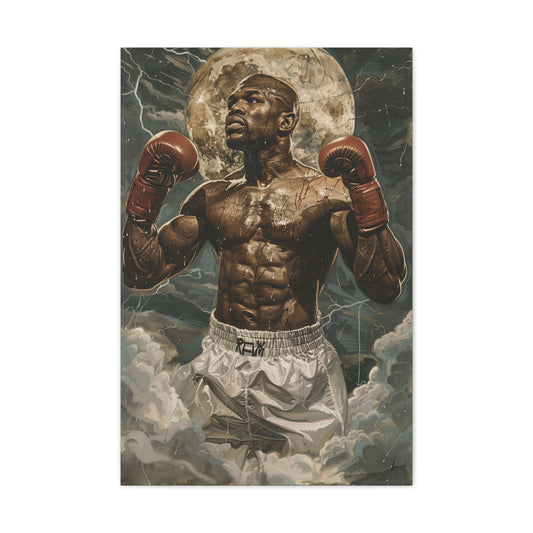 Mayweather: The Undefeated Champion Canvas featuring TMT Boxing Gloves | Canvas | Art & Wall Decor, Canvas, Fall Picks, Hanging Hardware, Home & Living, Indoor, Top Spring Products, Valentine's Day promotion | Prints with Passion