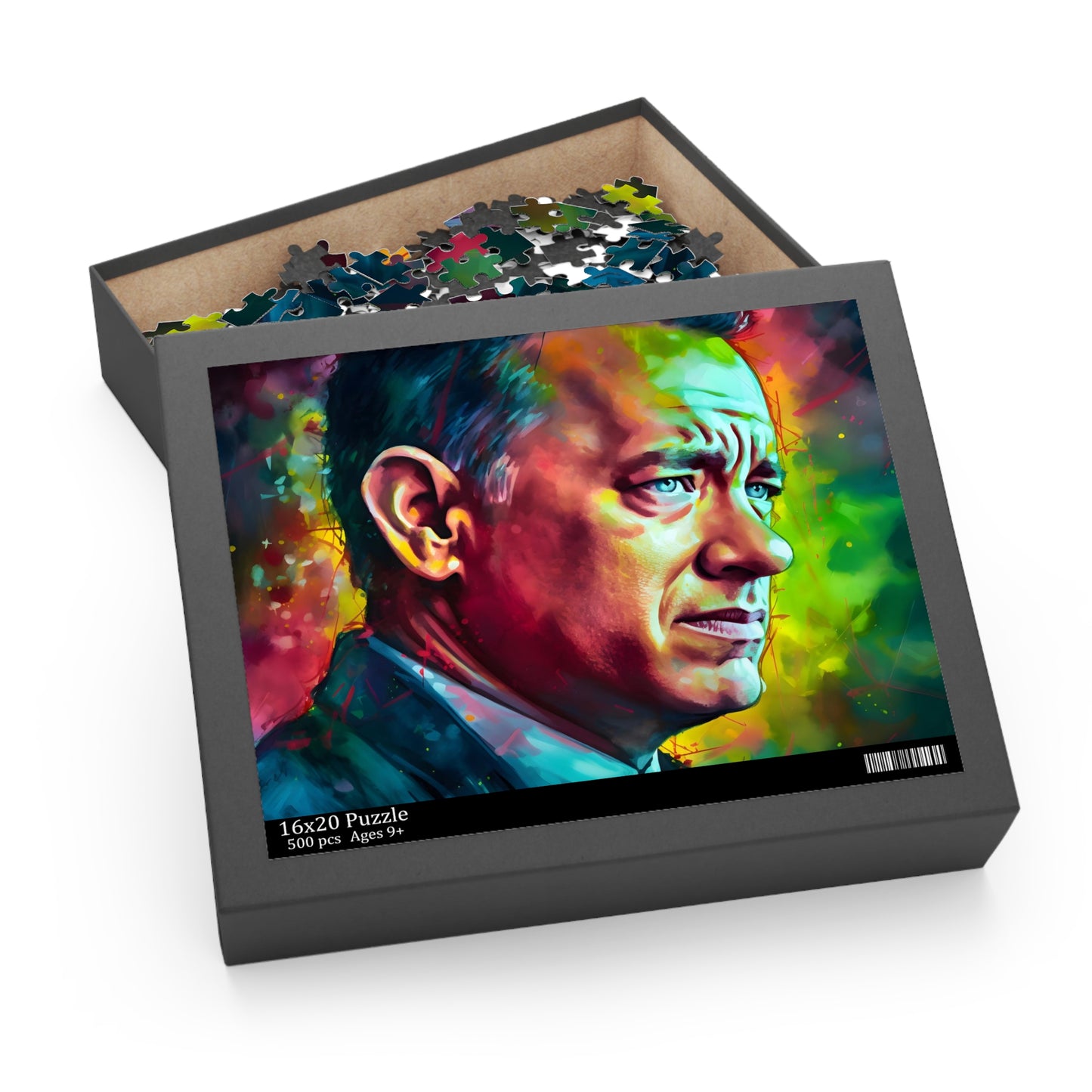 Tom Hanks Neon Watercolor Puzzle