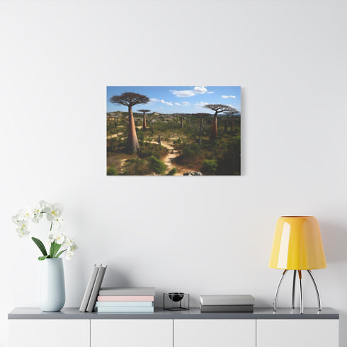 Madagascar Baobab Avenue & Tropical Wilderness — Canvas Wall Art — Product Detail View 7