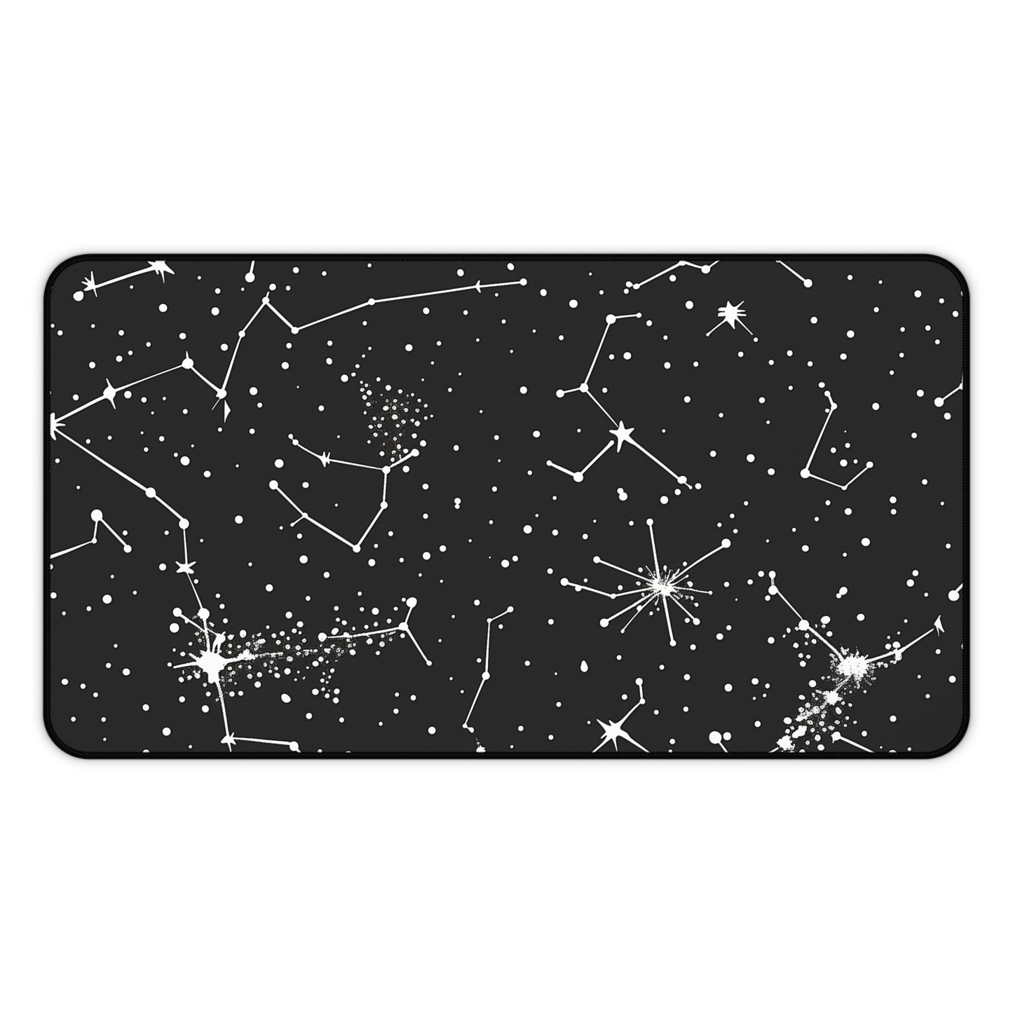 "Starry Night Desk Mat with Constellation Stars design, adds celestial beauty to workspace"