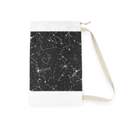 "Starry Night Laundry Bag - Constellation Stars seamless pattern for celestial charm in laundry routine"