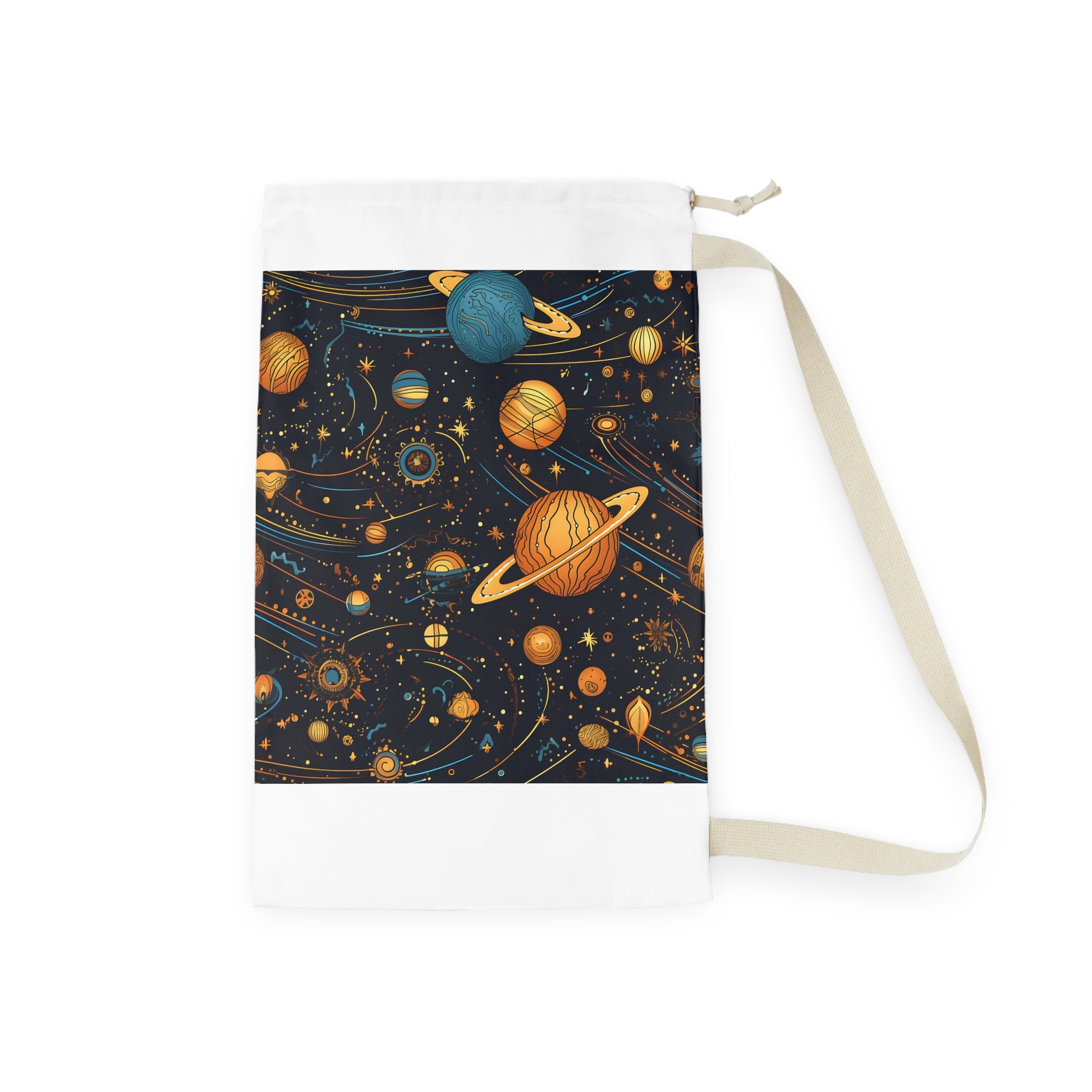 "Starry Night Laundry Bag with Celestial Pattern for Enchanting Laundry Days"