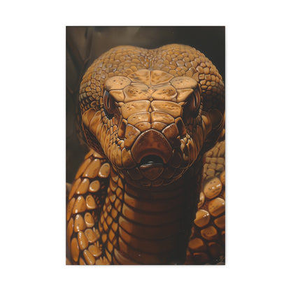 Cobra: Hypnotic Gaze of a Serpent King Canvas Print | Canvas | Art & Wall Decor, Canvas, Fall Picks, Hanging Hardware, Home & Living, Indoor, Top Spring Products, Valentine's Day promotion | Prints with Passion