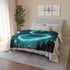 Aurora in Shape of Serpent Above Forest — Plush Fleece Throw Blanket — Product Detail View 9