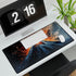 Geometric Volcano Erupting Light Shards — XL & XXL Desk Mat — 3mm Non-Slip Natural Rubber Base Detail