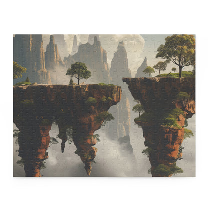 Colorful Surreal Island Landscape Jigsaw Puzzle - Explore floating islands and dreamlike scenery in this enchanting puzzle.