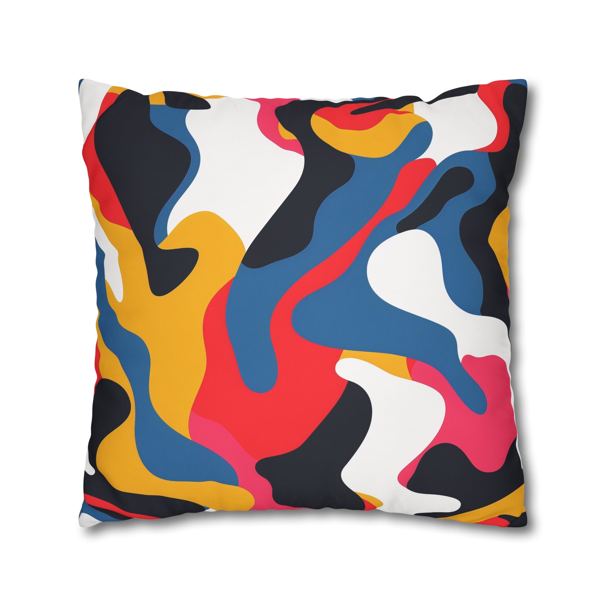 Abstract Bright Pillow Case - Modern Abstract seamless pattern in bold, bright design for vibrant bedroom decor