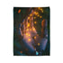 Cyborg Hand Holding Fireflies — Plush Fleece Throw Blanket — Folded Plush Blanket Detail