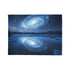Spiral Galaxy Mirrored in a Frozen Lake Plush Fleece Throw Blanket