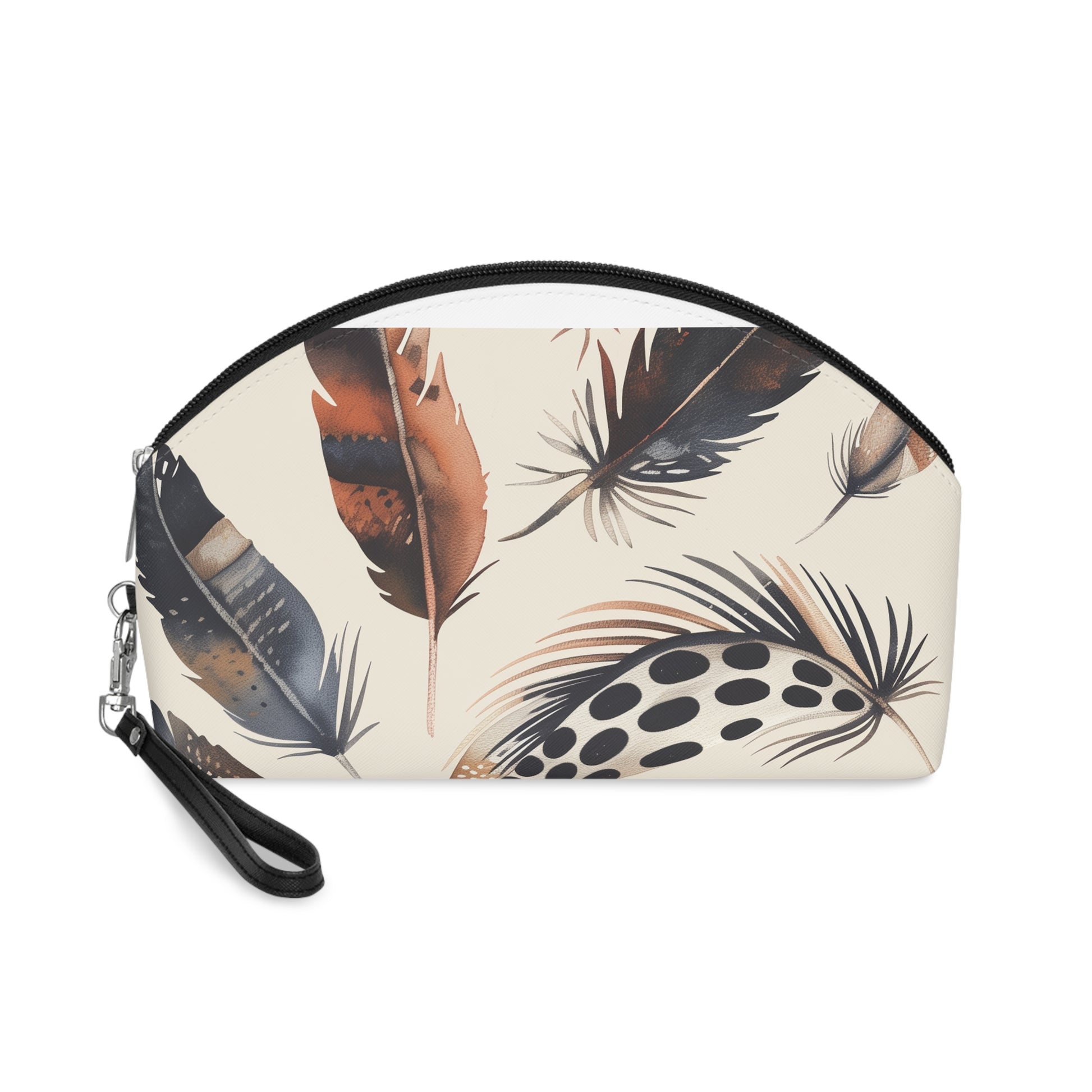 Feathered Boho Chic Makeup Bag | Makeup Bag | Accessories, All Over Print, AOP, Cosmetics, Pouches, Sublimation, Travel Accessories, With zipper | Prints with Passion