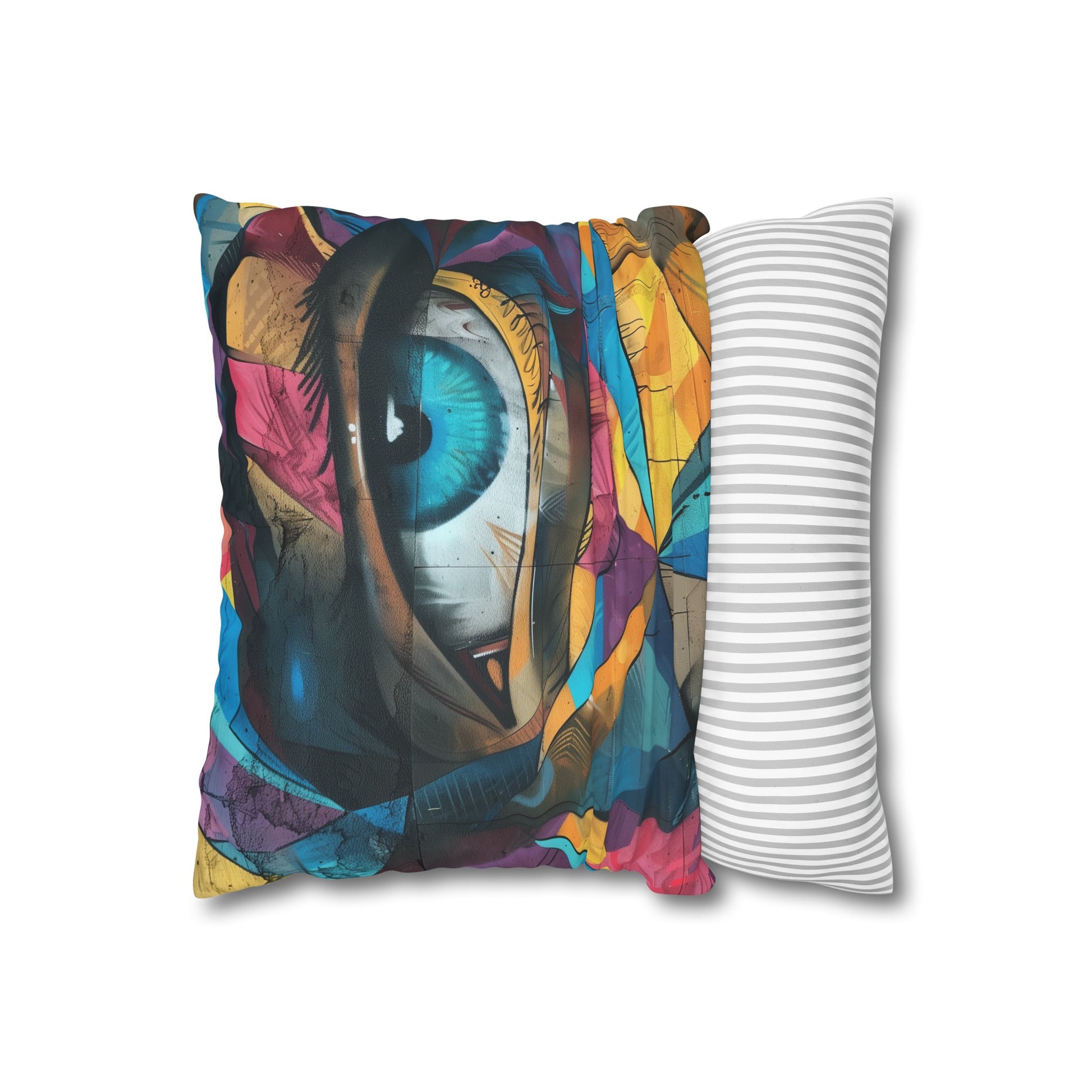 "Concrete Jungle Pillowcase - Edgy graffiti design for rebellious style. High-quality, comfortable, perfect for all seasons. Makes a great gift. Shop now!"