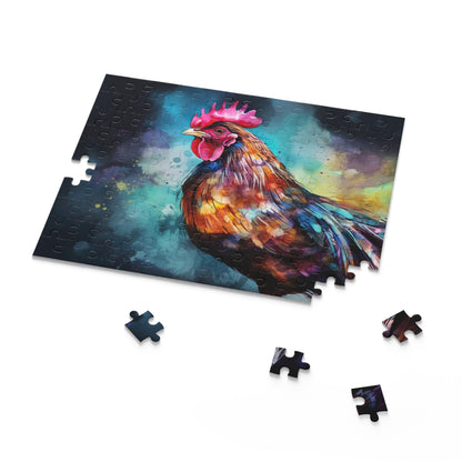 Colorful Rooster Chicken Jigsaw Puzzle for Animal Lovers and Enthusiasts - Hours of Entertainment and Relaxation