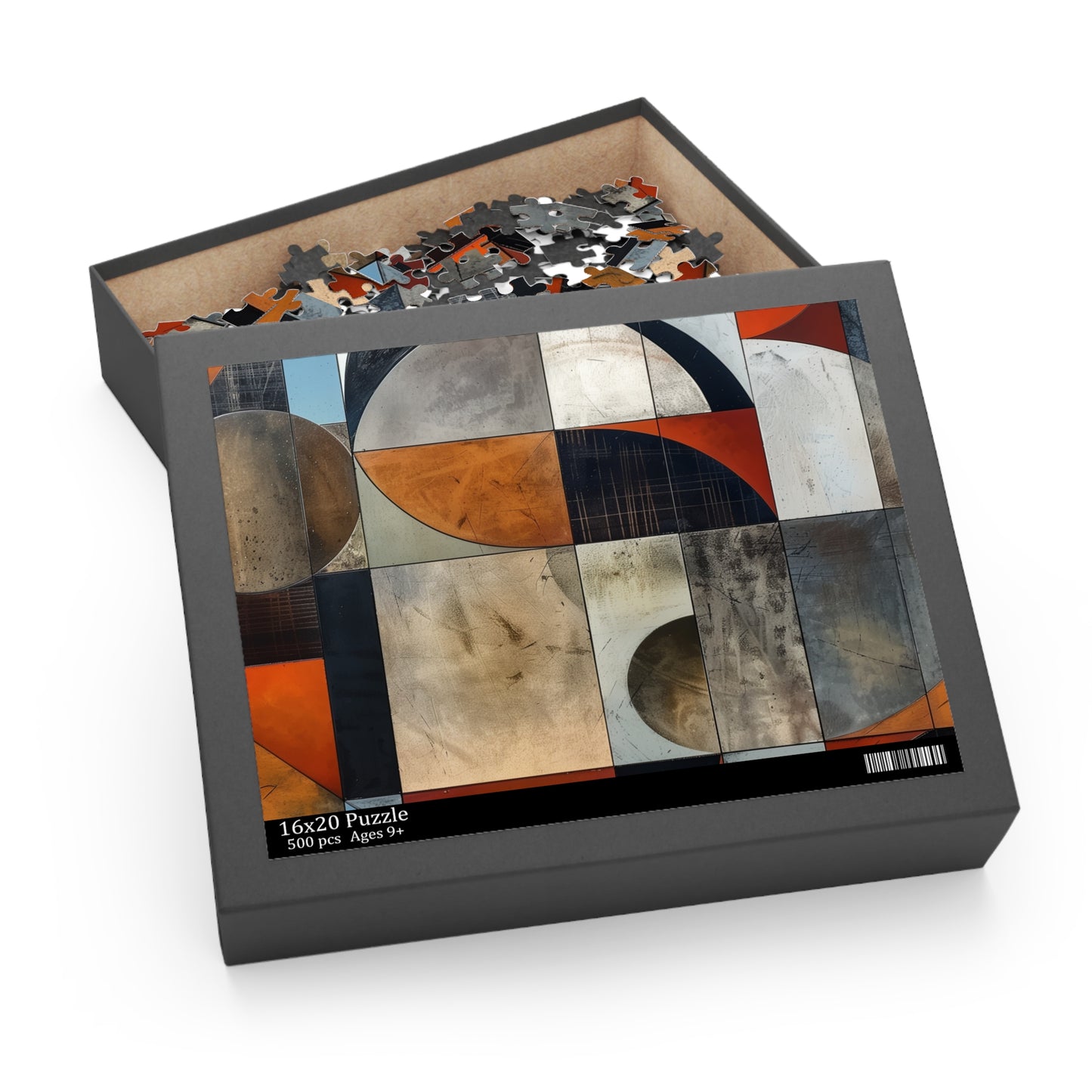 Abstract Geometric Fusion Puzzle - Challenging and Captivating Jigsaw for Home Decor