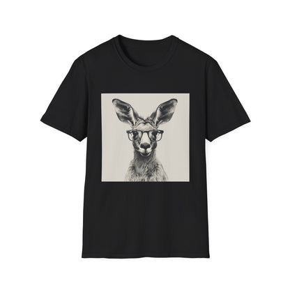 Joey's Journey: Hipster Kangaroo T-Shirt | T-Shirt | DTG, Men's Clothing, Regular fit, T-Shirts, Unisex, Women's Clothing | Prints with Passion