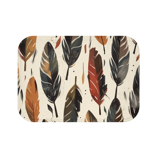 Boho Feather Bath Mat | Bath Mats | Bath, Bathroom, Home & Living, Indoor, Sublimation | Prints with Passion