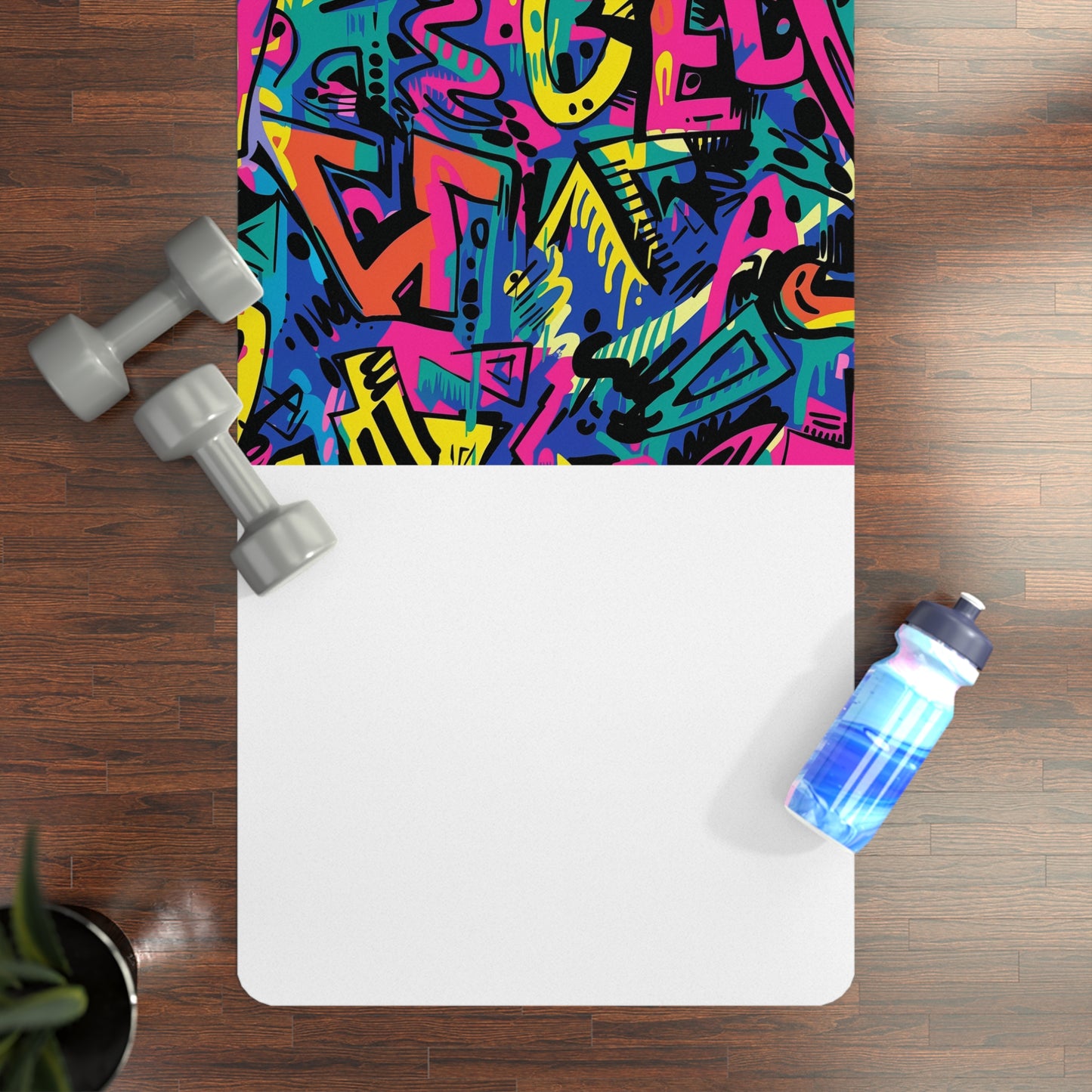 Neon Graffiti Urban Yoga Mat