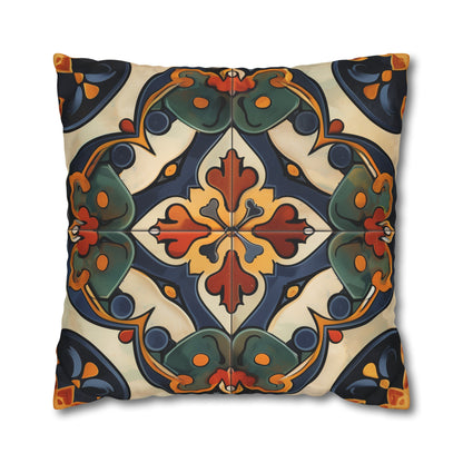 Luxurious Artisan Tiles Pillowcase - Seamless pattern, high-quality fabric for a beautiful sleep space