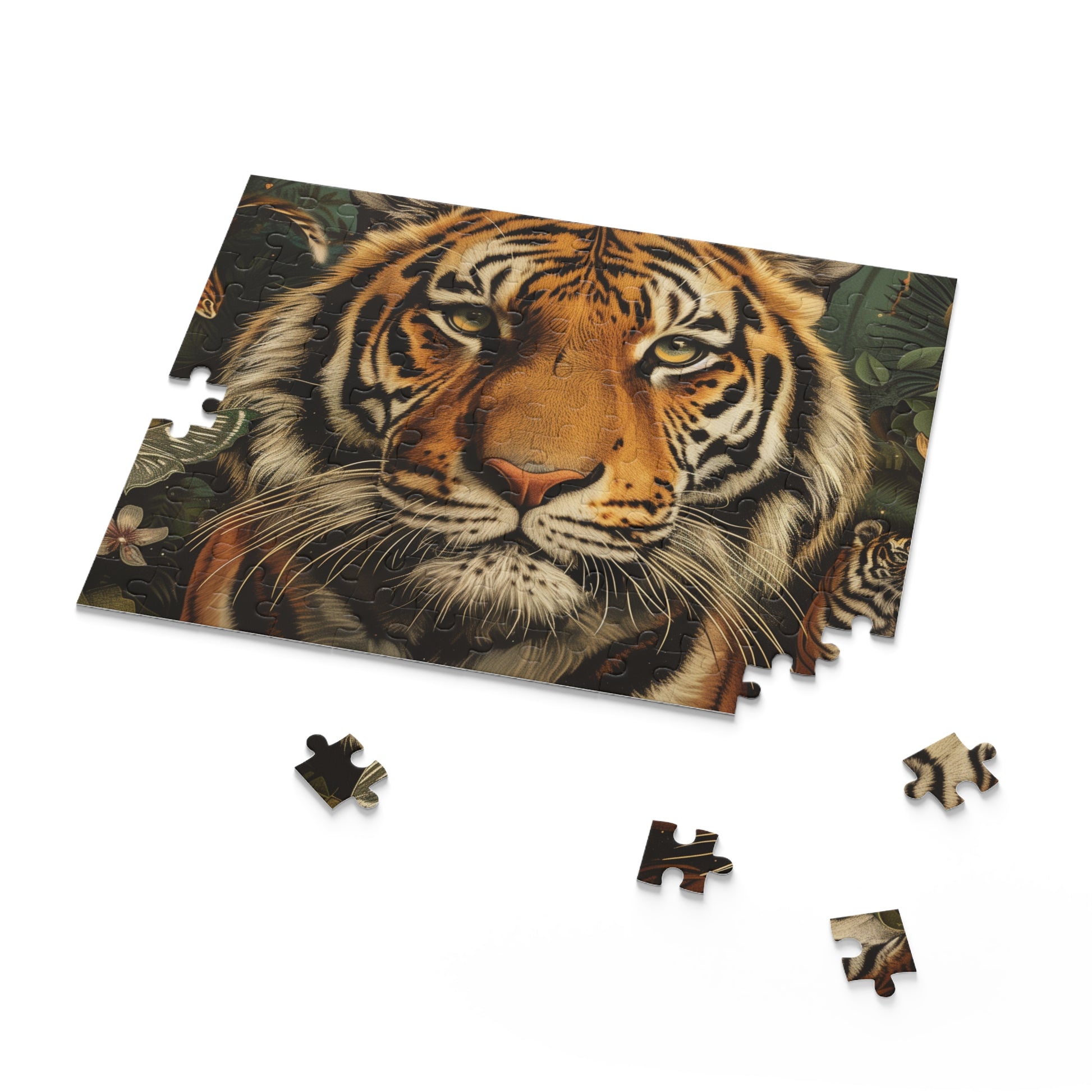 Tiger Wilderness Jigsaw Puzzle - vibrant wildlife print for animal lovers and puzzle enthusiasts