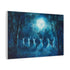Forest Spirits Dancing in Moonlight — Canvas Wall Art — Side Profile & Stretched Corner Detail