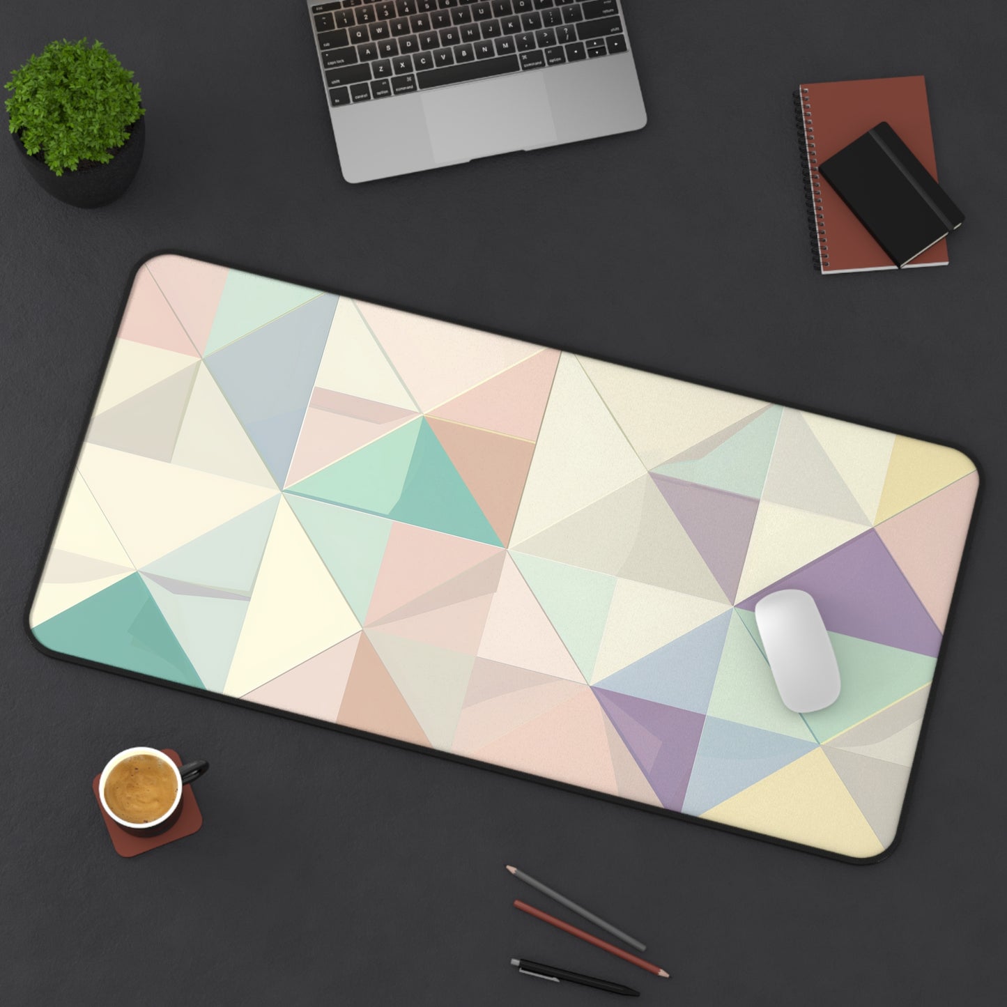 Pastel Geo Desk Mat | Desk Mat | Accessories, Back-to-School, Desk, Fall Bestsellers, Home & Living, Mouse pad, Mouse Pads, Mousepad, Seasonal Picks, Stationery, TikTok | Prints with Passion