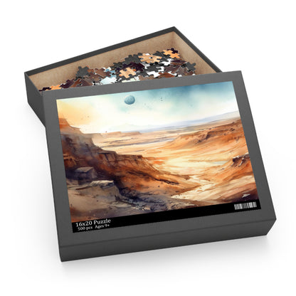 Baron Desert Jigsaw Puzzle - Serene desert landscape, perfect for nature lovers.