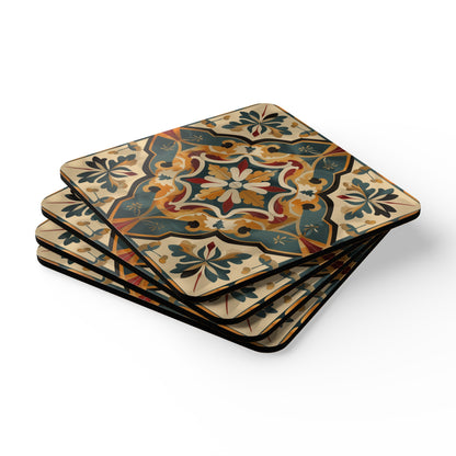 Artisan Tiles Coaster Set: Timeless Elegance