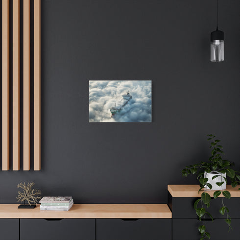 Ship Sailing Through Frozen Clouds — Canvas Wall Art — Product Detail View 5