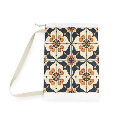 "Artisan Tiles seamless pattern laundry bag, elevate your laundry routine with stylish design"