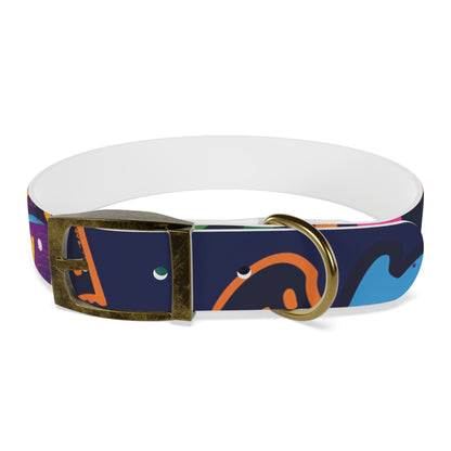 Neon Graffiti Dog Collar: Urban Style Statement