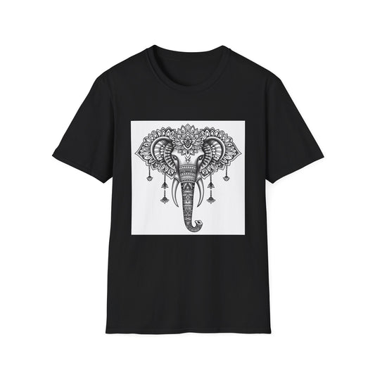 Soulful Journey: A Mandala Elephant of Wisdom and Grace | T-Shirt | DTG, Men's Clothing, Regular fit, T-Shirts, Unisex, Women's Clothing | Prints with Passion