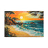 Corsica Mediterranean Sunset Coastline — Canvas Wall Art — Living Room Wall Lifestyle View