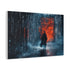 Samurai Walking Through Shattered Code — Canvas Wall Art — Side Profile & Stretched Corner Detail
