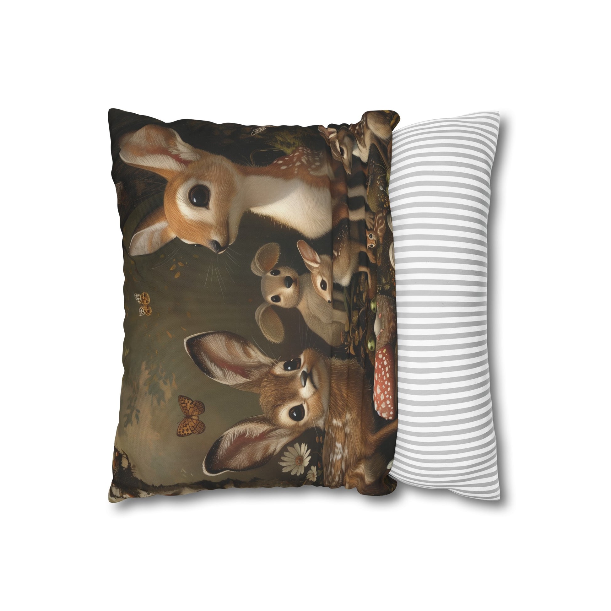 "Forest Dwellers Pillowcase - High-quality woodland themed pillowcase, perfect gift for all seasons"