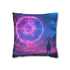 Neon Jellyfish Floating Through Time — 40×40 Cushion Cover — Front 40×40 cm Square Cushion View