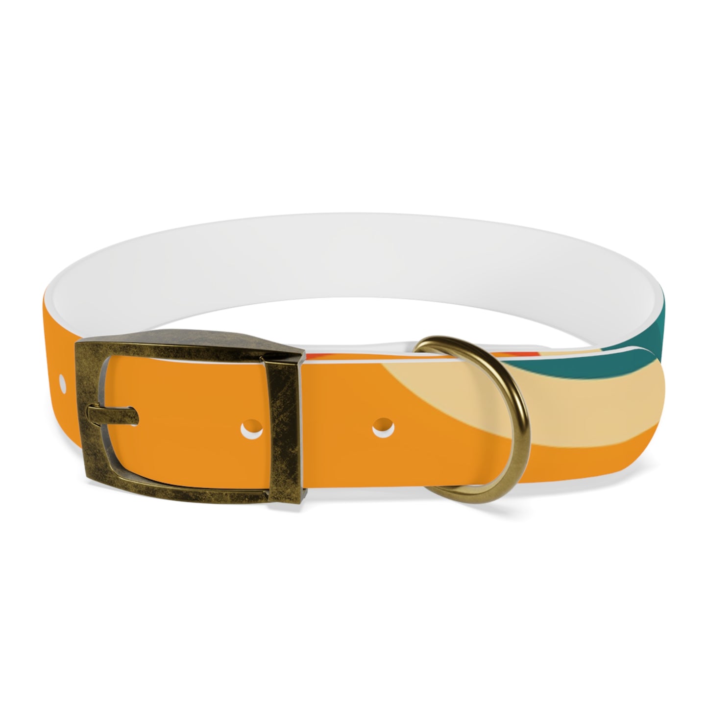 Retro Waves Dog Collar: Colorful & Vibrant Design