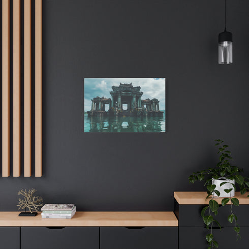 Epic Showdown on Floating Ruins — Canvas Wall Art — Product Detail View 8