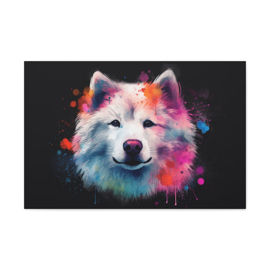 Playful Samoyed Brushing Canvas | Canvas | Art & Wall Decor, Canvas, Fall Picks, Hanging Hardware, Home & Living, Indoor, Top Spring Products, Valentine's Day promotion | Prints with Passion