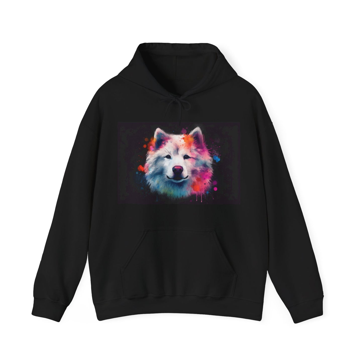 Floofy Samoyed Watercolor Hoodie: Brushing a Samoyed | Hoodies | DTG, Hoodies, Men's Clothing, Regular fit, Unisex, Women's Clothing | Prints with Passion