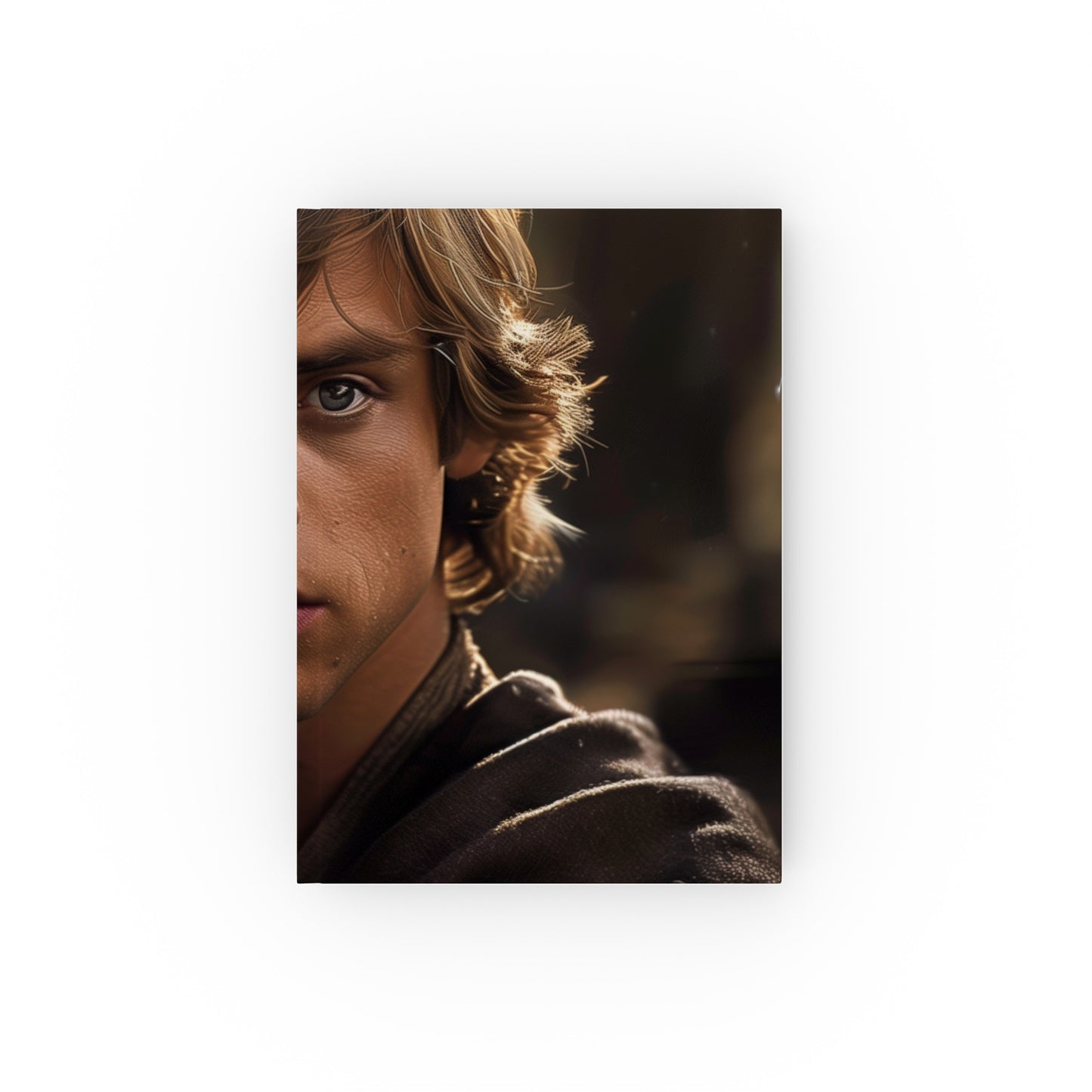 "Luke Skywalker's Journey: A Jedi Journal. Embrace the Force with this inspiring Luke Skywalker journal, perfect for recording your heroic journey. High-quality material, versatile, and stylish. Makes a great gift!"