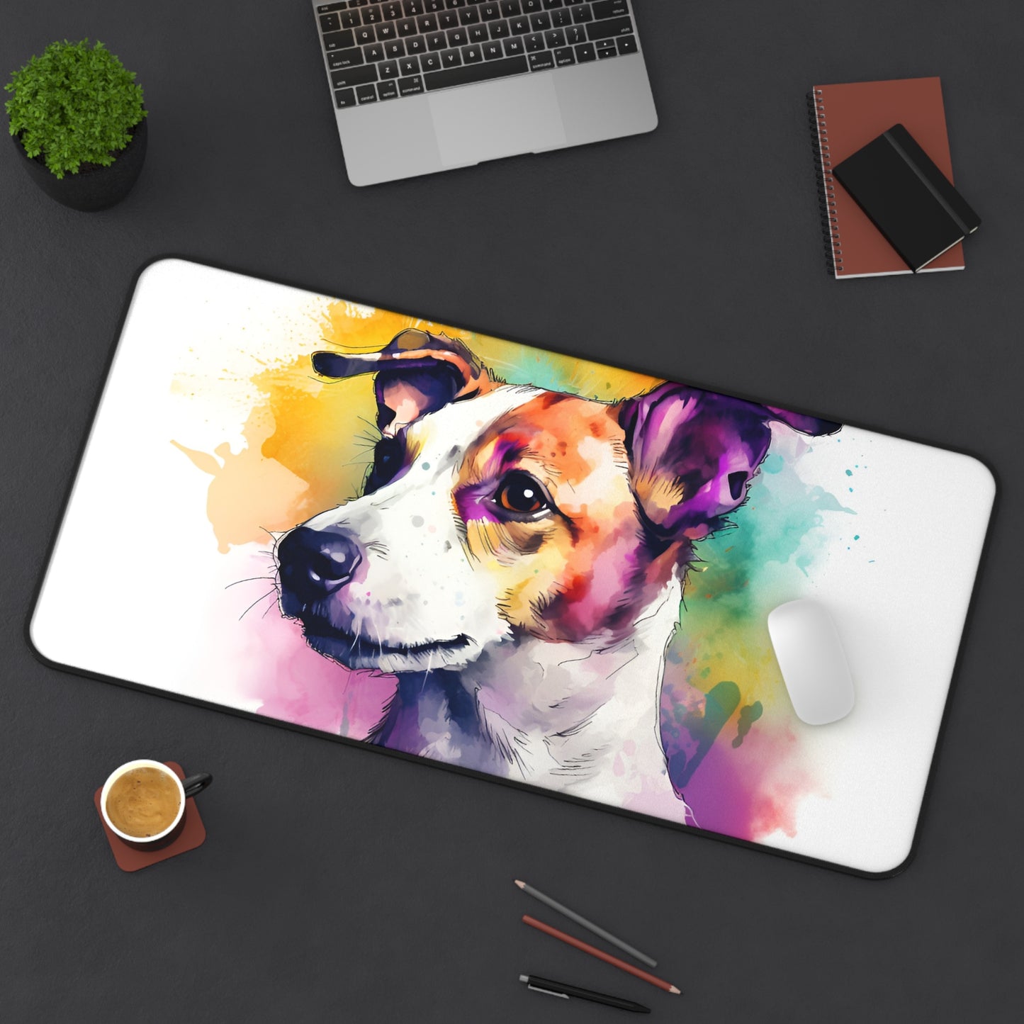 Jack Russell Pup Desk Mat | Desk Mat | Accessories, Back-to-School, Desk, Fall Bestsellers, Home & Living, Mouse pad, Mouse Pads, Mousepad, Seasonal Picks, Stationery, TikTok | Prints with Passion