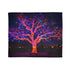 Electric Tree Rooted in the Sky — Plush Fleece Throw Blanket — Draped Over Sofa & Bed Lifestyle View