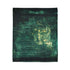 Hologram of the Past Glitching in Forest — Plush Fleece Throw Blanket — Product Detail View 7