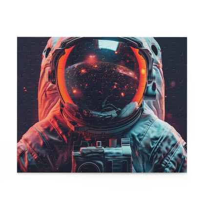 "Galactic Explorer Jigsaw Puzzle: Space astronaut on cosmic adventure, perfect for space enthusiasts and puzzle lovers"