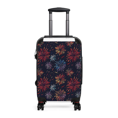 Sparkling Suitcase: Festive Fireworks Pattern