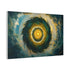 Spiral Planet Orbiting Fractal Sun — Canvas Wall Art — Product Detail View 6