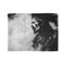 Tribal Warrior Made of Smoke — Plush Fleece Throw Blanket — Full Flat Artwork View