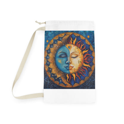 Bohemian Mandala Sun & Moon Laundry Bag for Stylish Organization